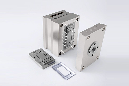 Opening faceplate plastic molds